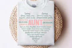 Aunt Heart Shape SVG, Mother's Day Heart, Mother's Day SVG Product Image 1