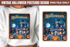 Vintage Halloween Postcard Sublimation Product Image 2