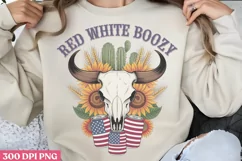Red White Boozy PNG, Western 4th Of July Sublimation PNG Product Image 2