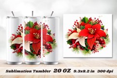 Christmas Flower Sublimation Tumbler | 3d Tumbler Wrap Product Image 1