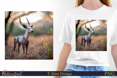 Origami | Animal Design for T-shirt | antelope PNG Product Image 1