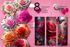 Valentine rose | Skinny tumbler Sublimation design bundle Product Image 1
