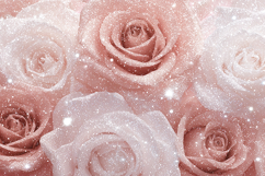 Pink roses with glitter and sparkles on a soft background Product Image 1