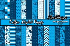 coffee digital papers, Coffee pattern, Coffee printables. Product Image 1