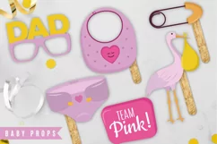 Baby Shower for Baby Girl Photo Booth Props Product Image 1
