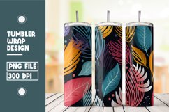 Abstract Shapes And Leaves Tumbler Wrap Sublimation Product Image 1