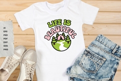 Life is Beautiful - Retro - SVG Design Vector Product Image 1