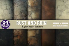 Rust and Ruin Digital Papers Background PNG Product Image 2