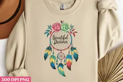 Beautiful Dreams PNG, Dreamcatcher Sublimation PNG Product Image 2