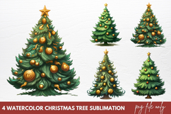Christmas Cars Watercolor clipart PNG Product Image 1