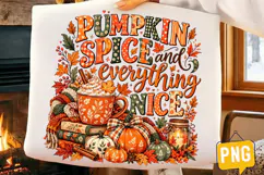 Pumpkin Spice Everything Nice PNG, Fall Coffee Pumpkin Product Image 2