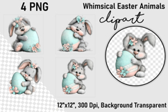 Whimsical Easter Animals Clipart Product Image 1