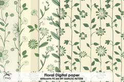 Floral digital paper, background clipart Product Image 1