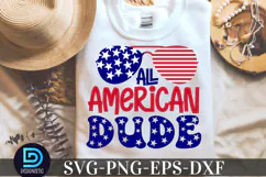 All American Dude SVG, 4th of July SVG Product Image 2