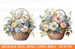 Watercolor Pastel Vintage Clipart Product Image 1
