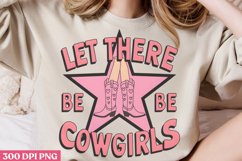 Let There Be Cowgirls PNG, Pink Western Sublimation PNG Product Image 1