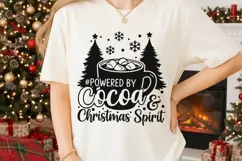 Powered By Cocoa And Christmas Spirit Svg, Hot Cocoa Svg. Product Image 2