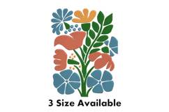 Modern Colorful Floral Bouquet Embroidery Design Product Image 1