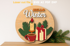 Christmas Sign SVG laser cut files for Glowforge Product Image 1