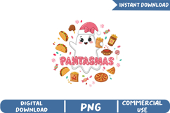 Cute Ghost Christmas Sublimation,Christmas Png Product Image 1