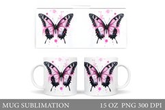 Butterfly Mug Sublimation. Butterfly Mug Design Product Image 1