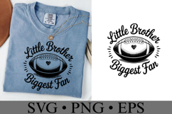 Little Brother Biggest Fan Svg | Game Day Svg | Shirt Svg Product Image 2