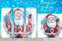 Santa ClausTumbler Design Sublimation. 20 oz, PNG. Product Image 2