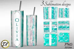 Tumbler Template. Tumbler Sublimation. Alcohol ink Tumbler Product Image 3