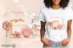 Forever Love Bridal PNG Pink Shoes Gift Clipart Sublimation Product Image 4