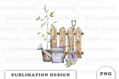 Watercolor Garden sublimation PNG Product Image 1