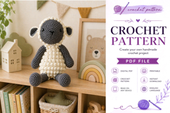 Bobble Stitch Sheep Amigurumi Crochet Pattern PDF Product Image 5