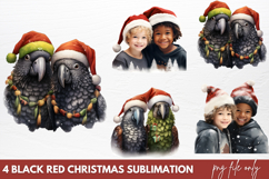 Black Red Christmas Sublimation PNG Product Image 1