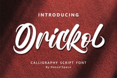 Orickol - Calligraphy Script Font Product Image 1