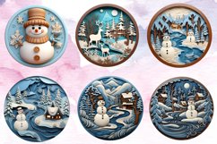 3D Christmas Ornaments Bundle, 3D Snowman Christmas Bundle Product Image 2