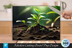 Plant Grows on Mud Cutting Board Sublimation Design Product Image 1