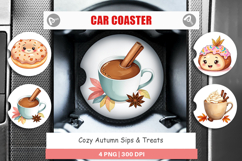 Car Coaster Cozy Autumn Treats Product Image 1