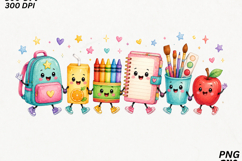 Kawaii School Supplies Design SVG Product Image 2