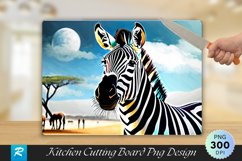 Zebra Cutting Board Sublimation Design Product Image 1