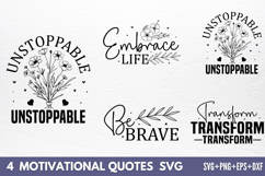 Motivational Quotes Designs SVG Product Image 1