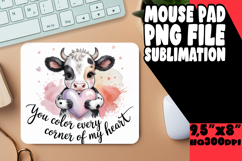 Unique Desk Mat Sublimation Magic, Cute Cow Product Image 1
