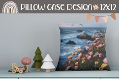 Nature Pillow, Sea Pillow Template, Floral Pillow Design Product Image 1