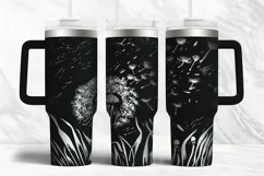 40oz Tumbler laser svg Dandelions wrap | Flowers wrap Product Image 2