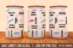 Funny Quotes 16oz Can Glass Wrap, Funny Quotes Can Glass Product Image 1