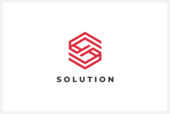 Solution Letter S Hexagon Logo Design Vector Product Image 1