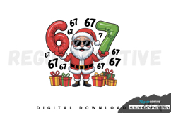 Six Seven Christmas PNG, Christmas Sublimation PNG Product Image 1