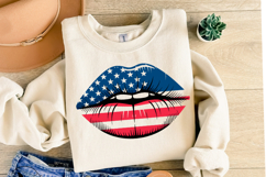 USA Lips Svg Design | Svg Cut Files | Shirt Svg Product Image 2