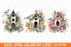 Rustic Spring Clipart, Vintage Spring Clipart Product Image 2