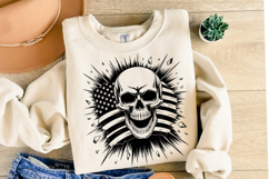 USA Skull Svg Design | Svg Cut Files | Shirt Svg Product Image 2