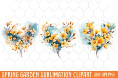 Spring Garden Clipart, Flowers Sublimation Designs Product Image 1