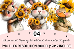 Whimsical Spring Animals Clipart Product Image 1
